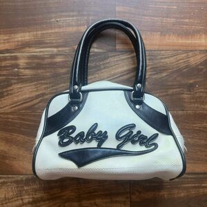 Baby Girl White and Black Handbag